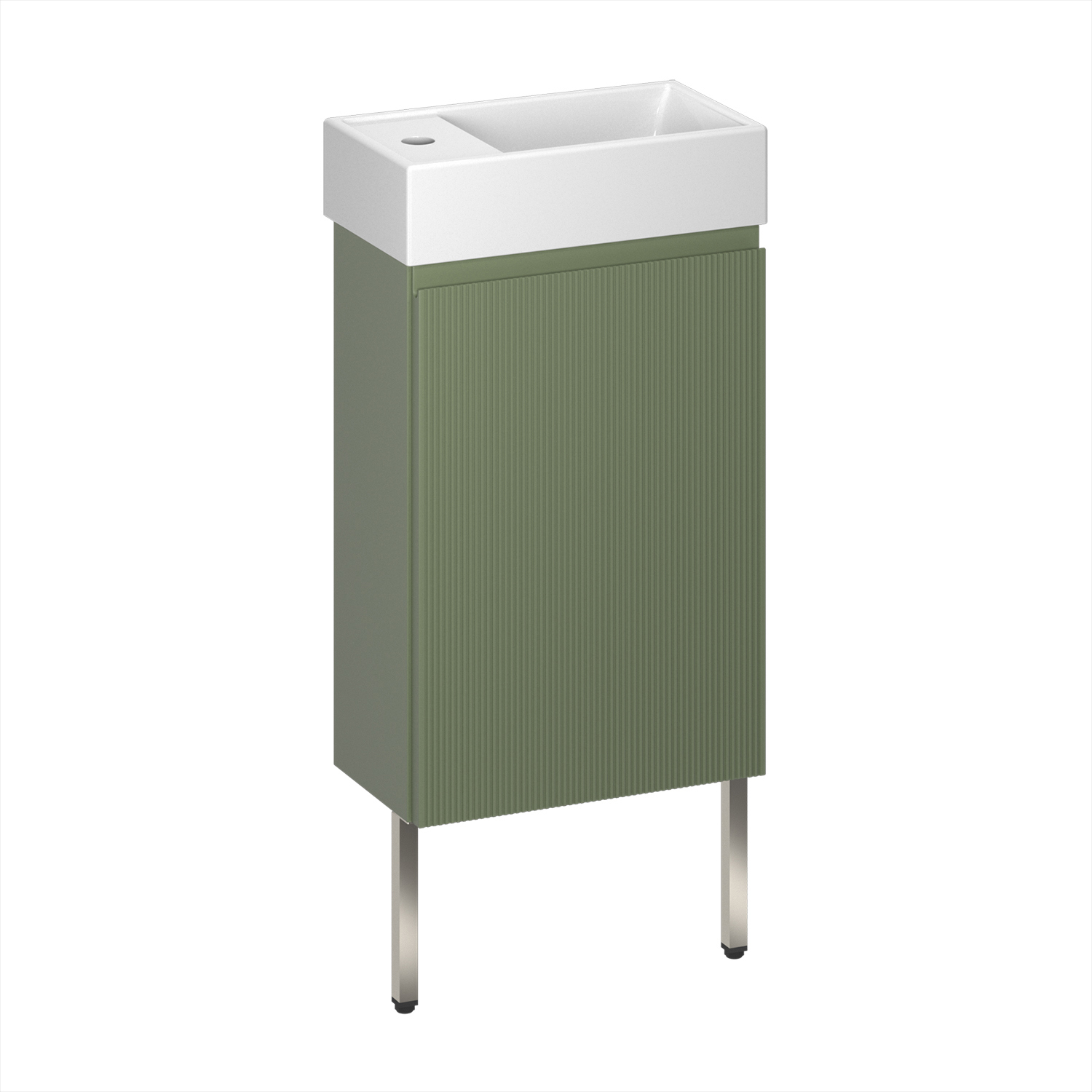 Изображение товара Тумба под раковину подвесная Wellsee 221805004 40см с раковиной цвет зеленый