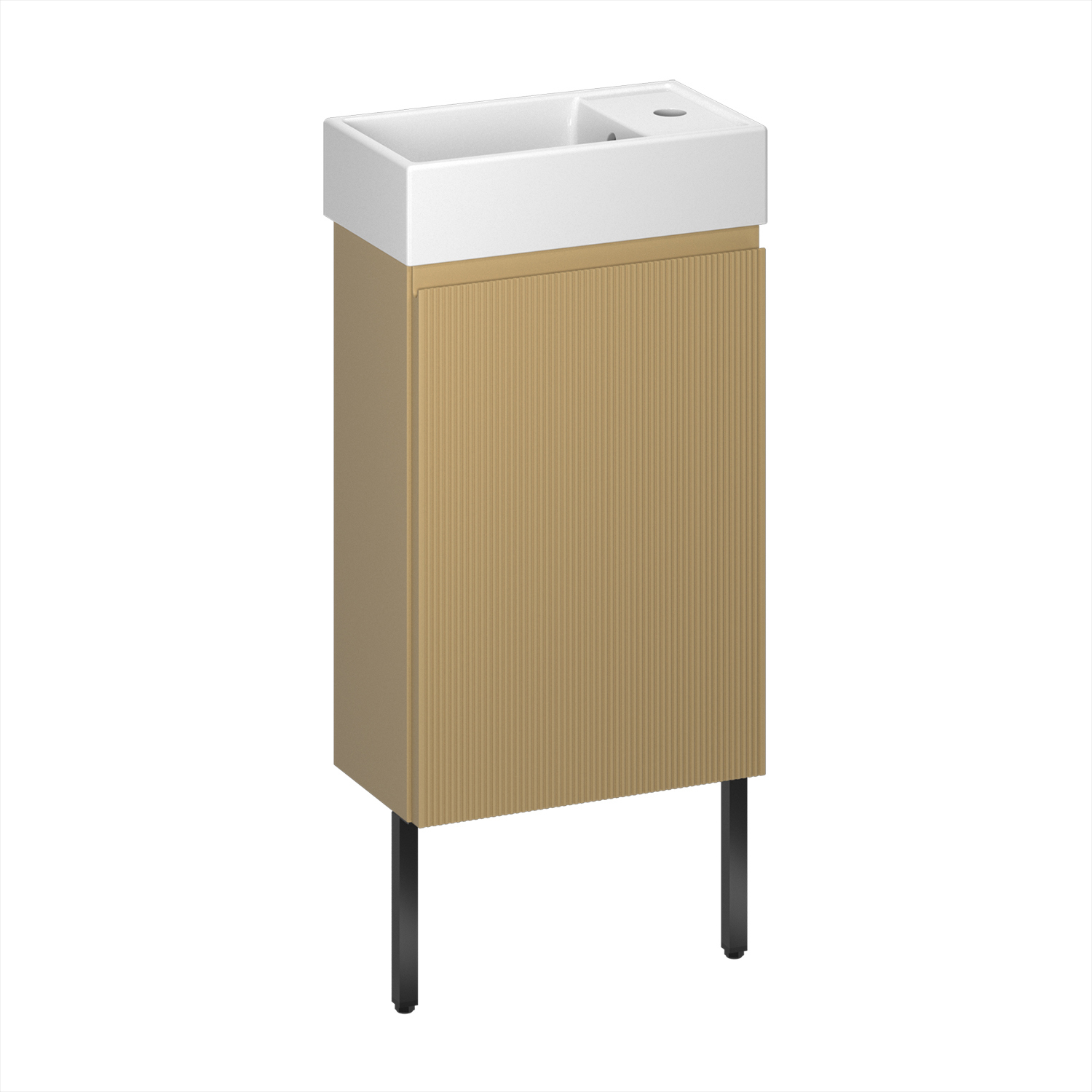 Изображение товара Тумба под раковину подвесная Wellsee 221803005 40см с раковиной цвет бежевый