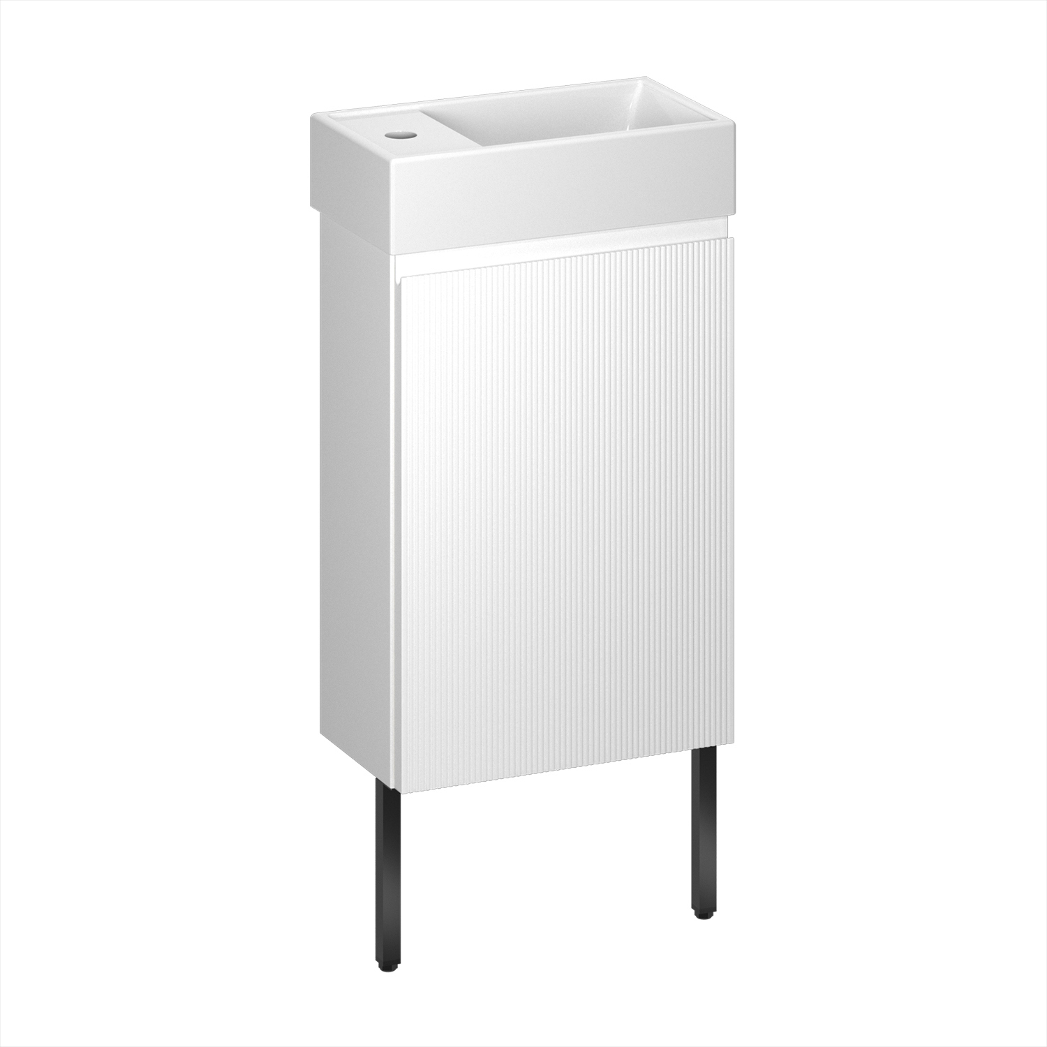 Изображение товара Тумба под раковину подвесная Wellsee 221801006 40см с раковиной цвет белый