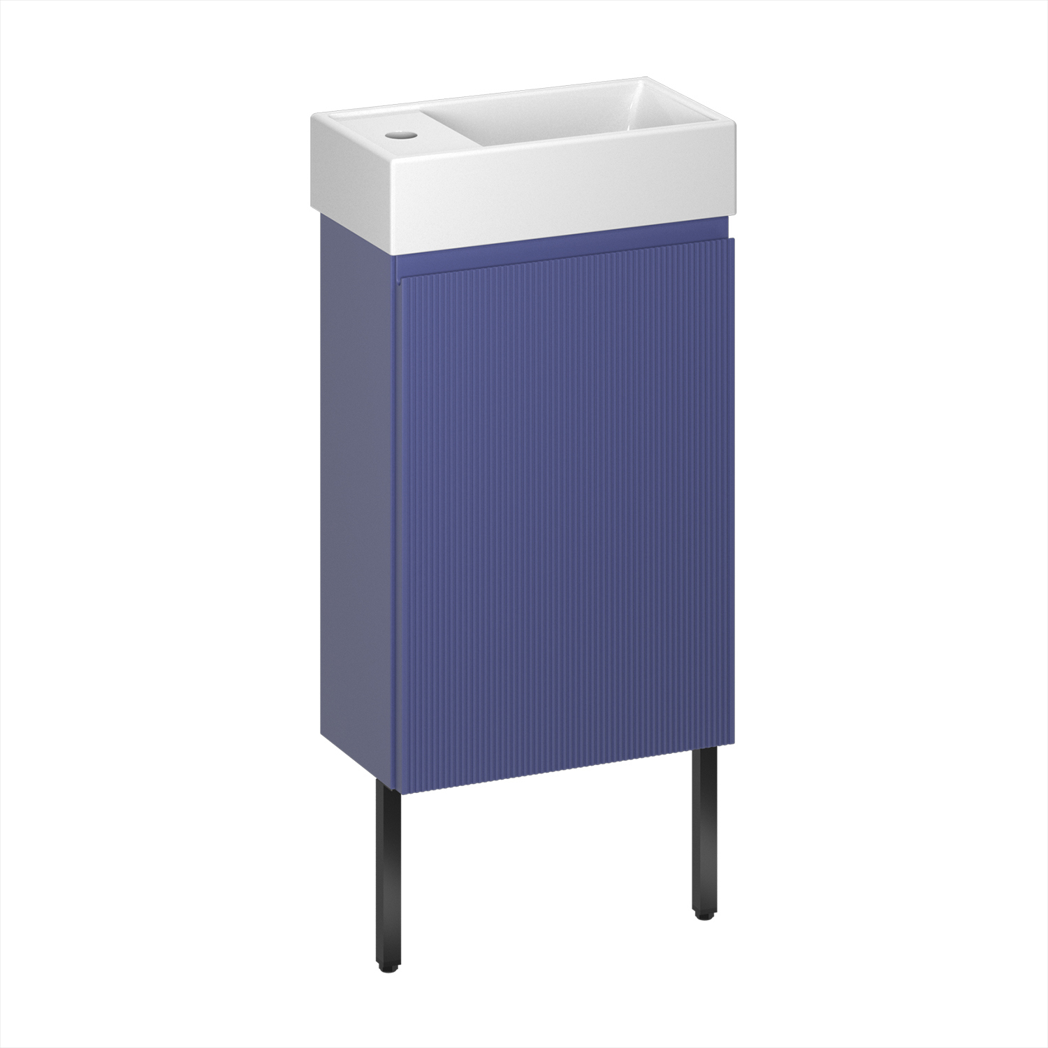Изображение товара Тумба под раковину подвесная Wellsee 221804006 40см с раковиной цвет синий