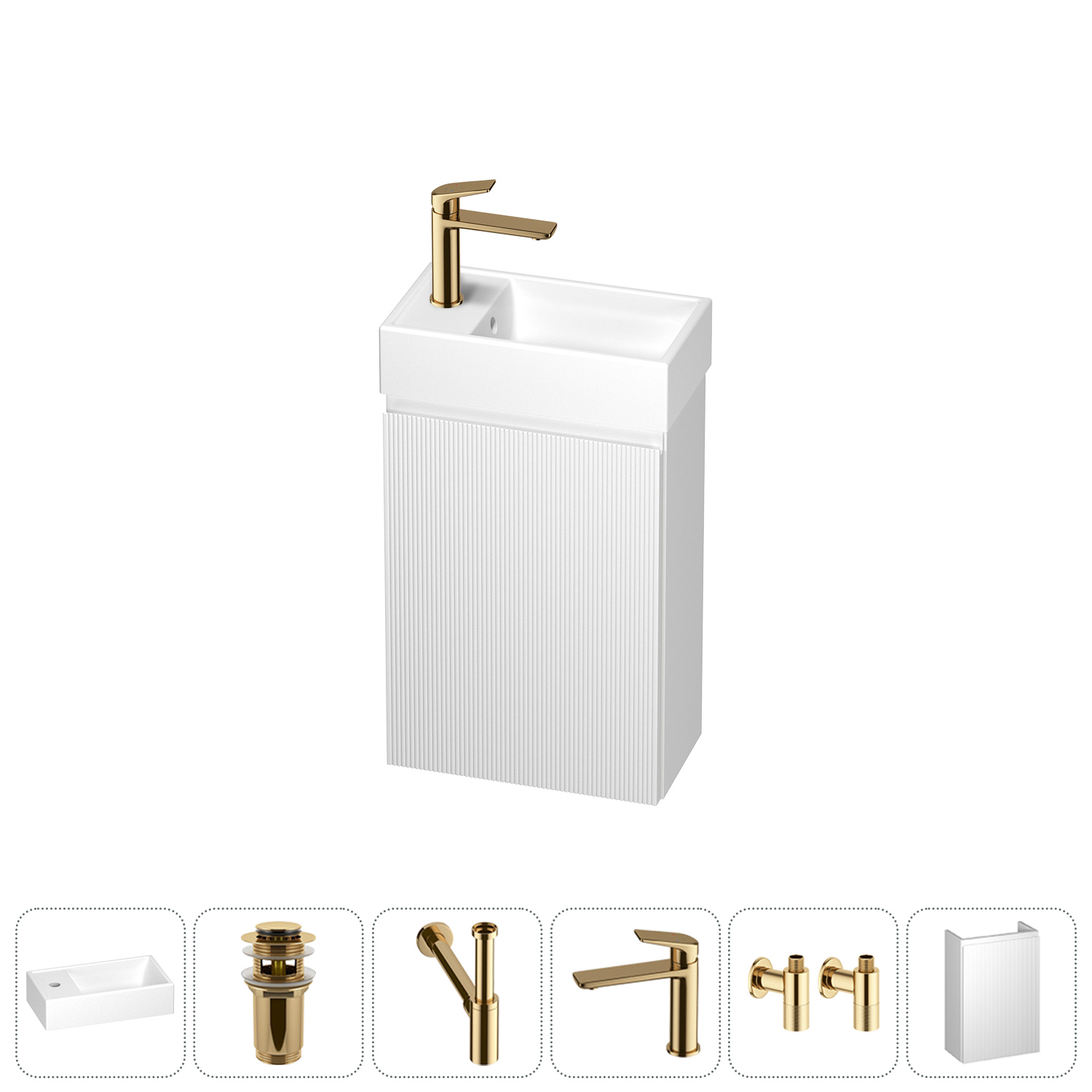 Изображение товара Тумба с раковиной подвесная Wellsee WC Area 202010505 40 см