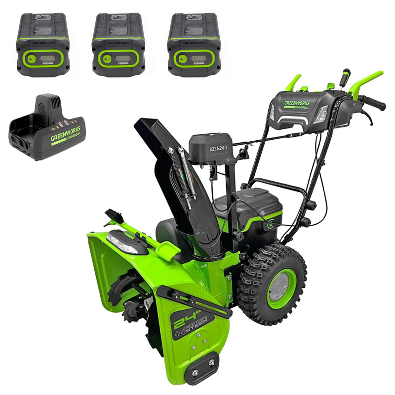 Изображение товара Снегоуборщик аккумуляторный Greenworks GD82ST56K8III 82В 61 см