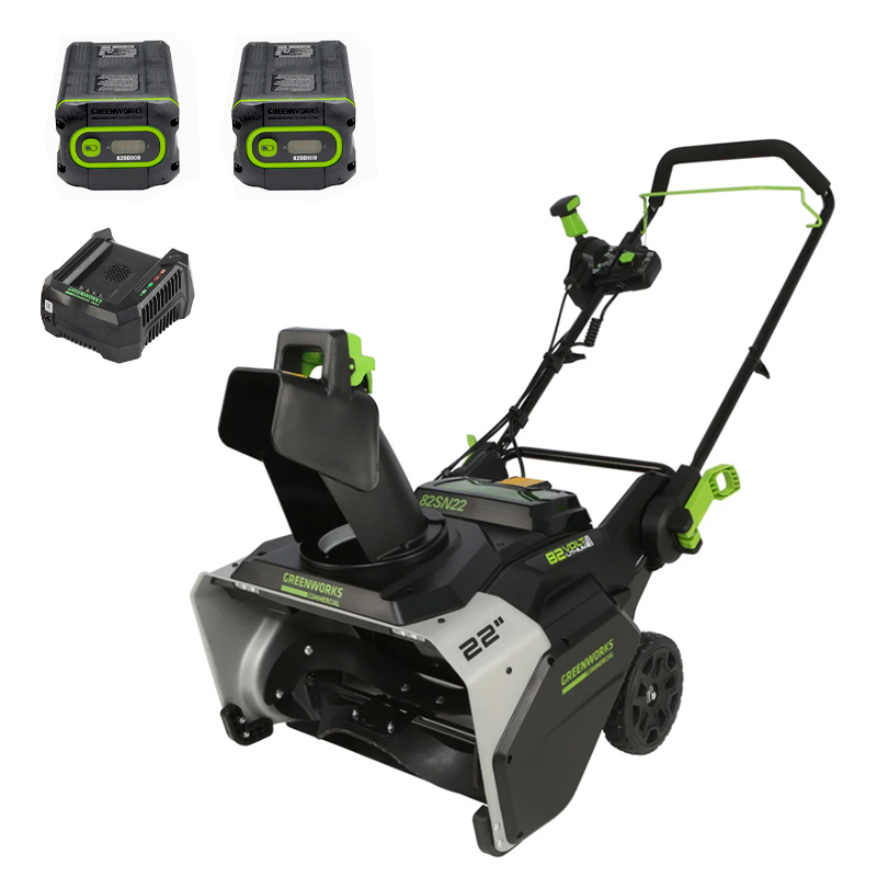 Изображение товара Аккумуляторный снегоуборщик Greenworks GD82STK8II 82V 56 см 2x8 Ач