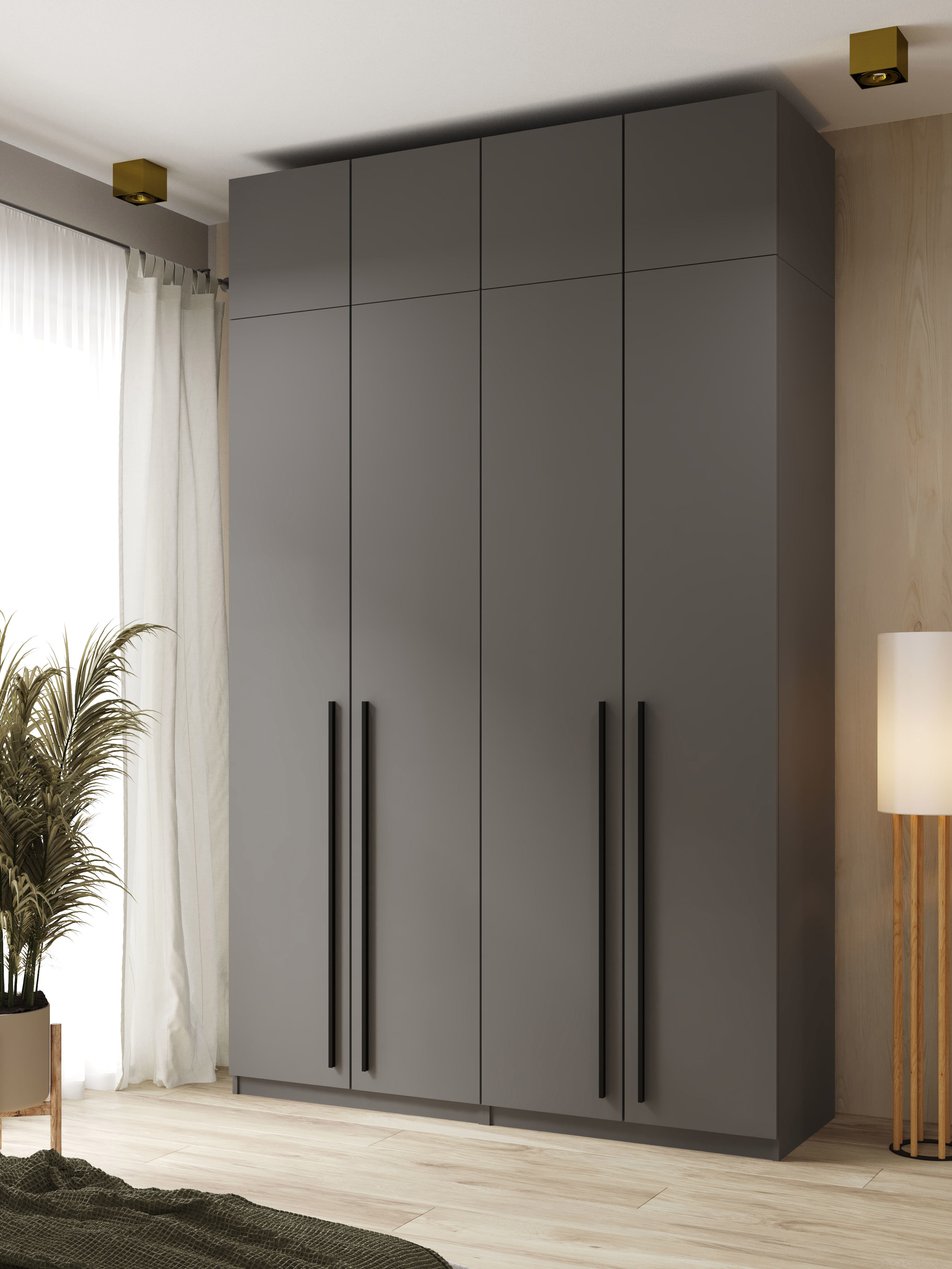 Шкаф распашной Принцесса мелания 4 дверный с антресолью 160x260x50 см ...