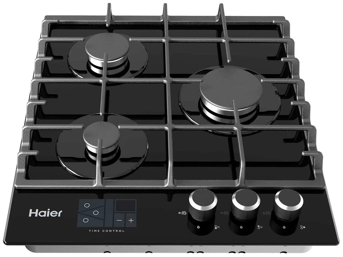 Изображение товара Встраиваемая газовая панель Haier HHX-G53CNSB 45 см черная с 3 конфорками