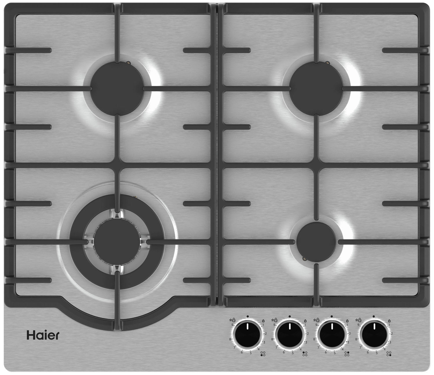 Изображение товара Газовая варочная панель Haier HHX-M64RFVLX 4 конфорки стильная безопасная