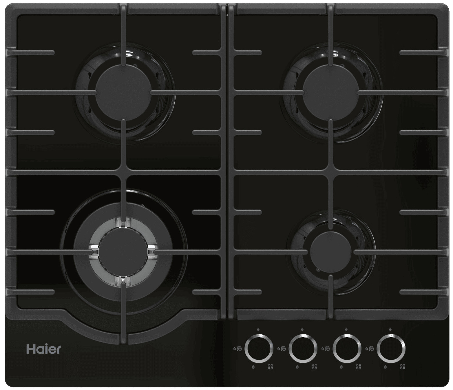 Изображение товара Газовая варочная панель Haier HHX-M64RFB 4 конфорки черная встроенная