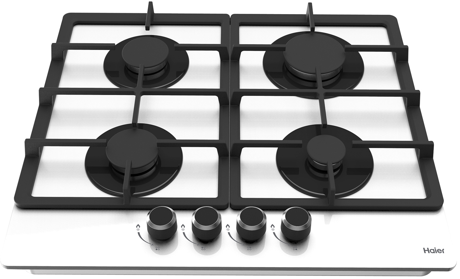 Изображение товара Встраиваемая газовая варочная панель Haier HHX-G 64 CNW 58 см 4 конфорки цвет белый