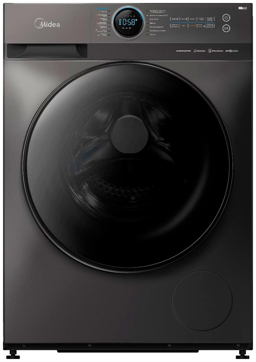 Изображение товара Стиральная машина с сушкой Midea MF200D80WBSS-RU 8 кг темно-серая