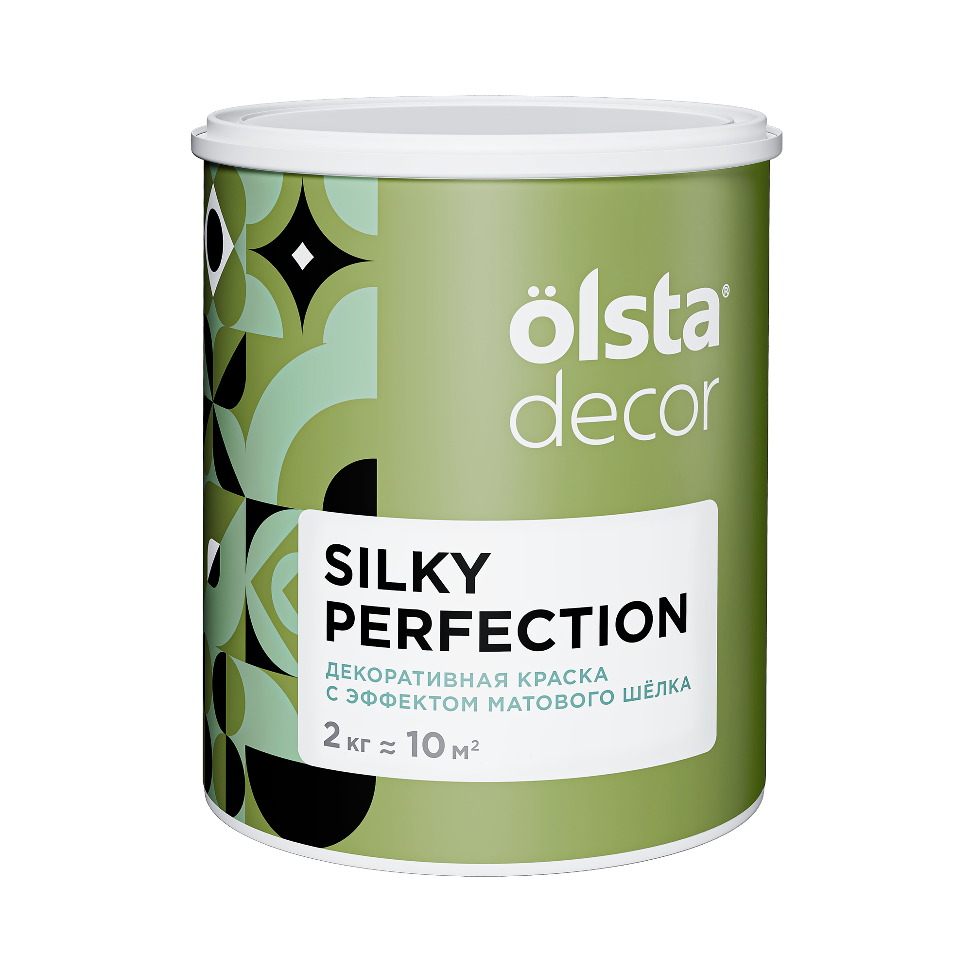 Изображение товара Краска для стен Olsta Decor Silky Perfection матовая белая 2 кг