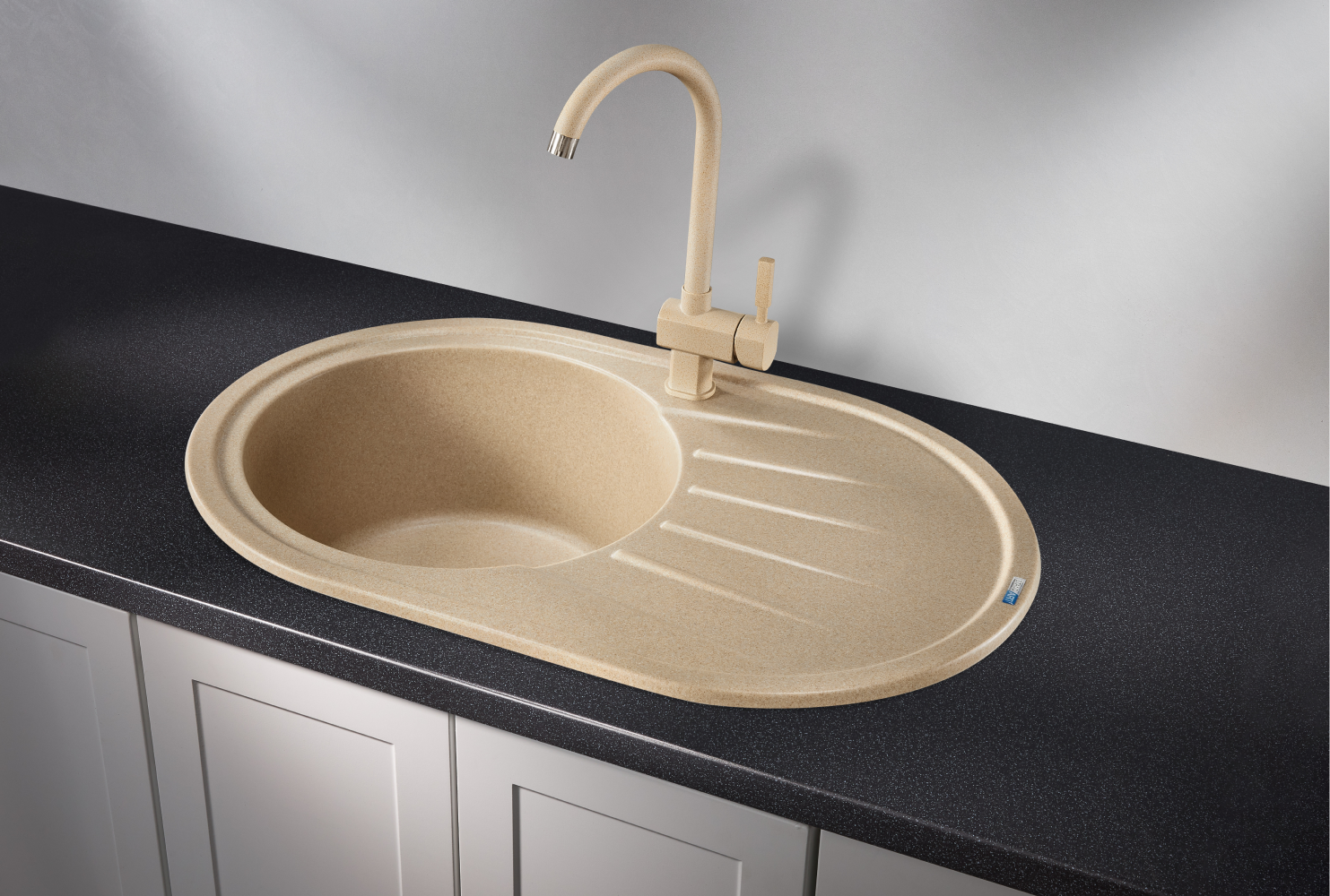 Изображение товара Мойка для кухни врезная Granula ST-7601 50x76 см глубина чаши 19 см кварц цвет бежевый