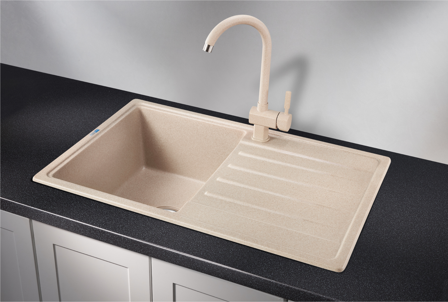 Изображение товара Мойка GRANULA ST-7602 50x76 кварцевая врезная бежевая