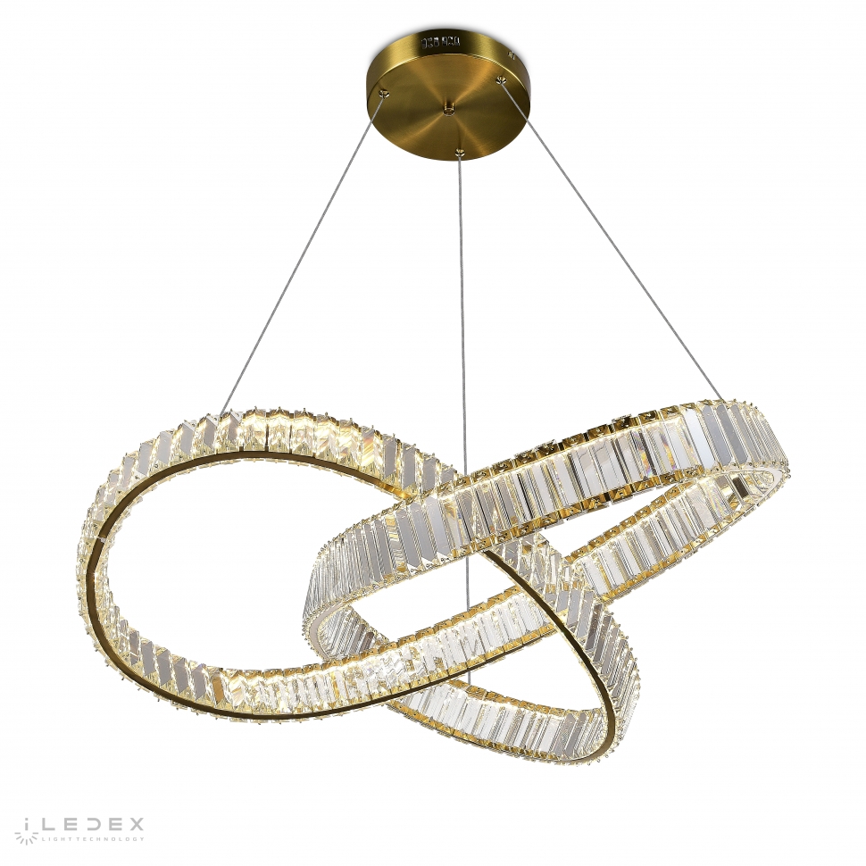 Изображение товара Люстра подвесная светодиодная Iledex Woodstock 2118-D600 BR 8.57 м² стиль современный латунь