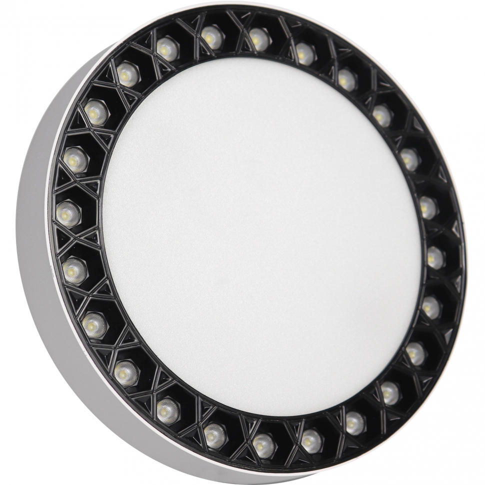 Изображение товара Люстра потолочная светодиодная Iledex Mercury 5552-36w-d217-3-4k-wh+bk 8.91 м² регулируемый белый свет цвет белый, черный