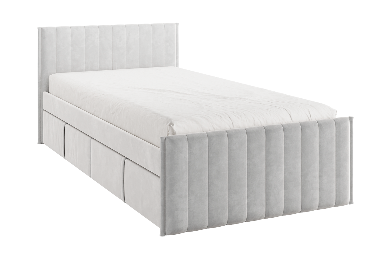 Изображение товара Кровать с ящиками Твикс 101.5x78x212 см велюр графит MEBELSON