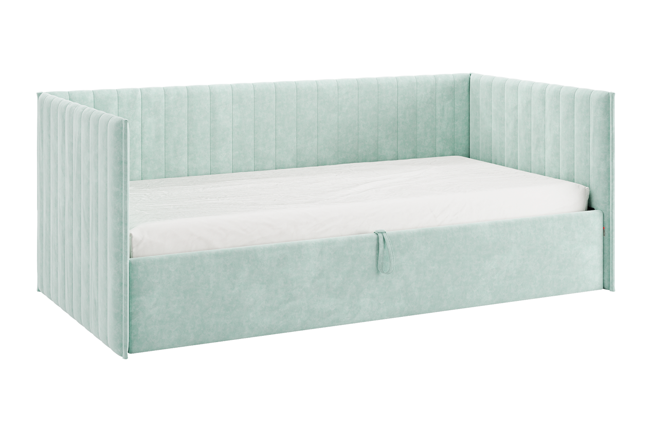 Изображение товара Кровать с подъемным механизмом Mebelson Твикс 212x78x101.5 см велюр цвет мятный 170618.2764