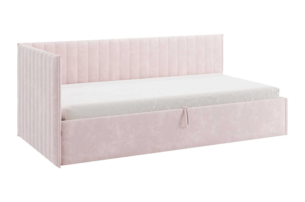 Изображение товара Кровать с подъемным механизмом Mebelson Твикс 211x78x101.5 см велюр цвет розовый 170631.2172