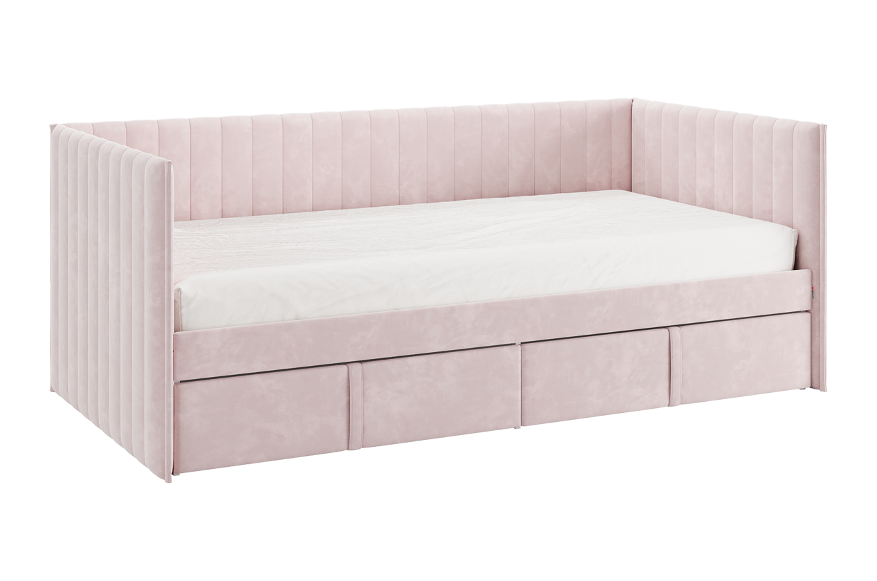 Изображение товара Кровать с ящиками Mebelson Твикс 90x200 см розовая