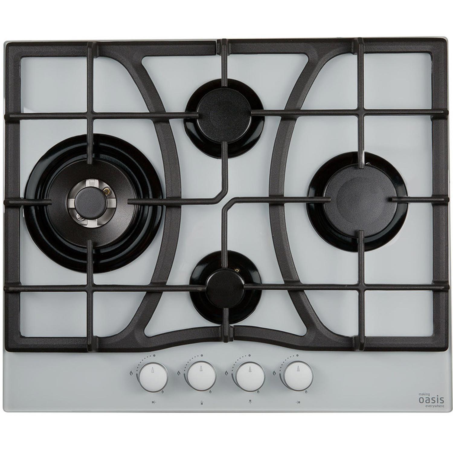Изображение товара Встраиваемая газовая варочная панель Oasis P-GWTT 61 см 4 конфорки белая