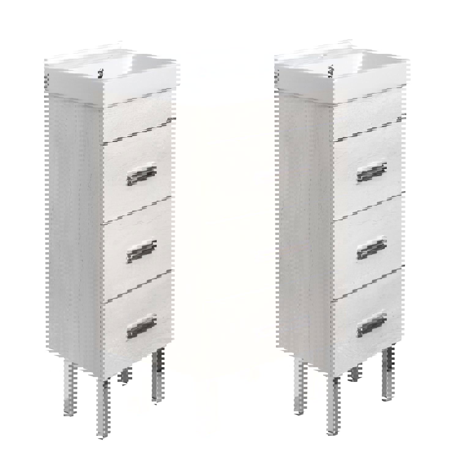 Изображение товара Тумба с раковиной напольная Comforty 00-00017092 50см цвет дуб белый