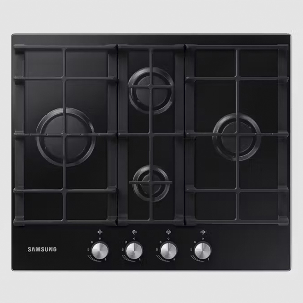 Изображение товара Встраиваемая газовая варочная панель Samsung NA64H3010BK/WT 60 см 4 конфорки цвет черный