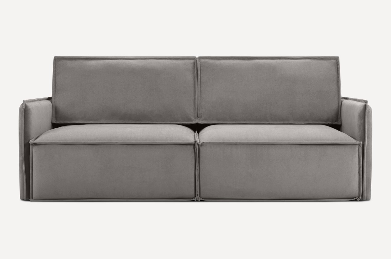 Изображение товара Диван раскладной Divan.ru Ольен 218x89x120 см велюр цвет серый УТ-00016807