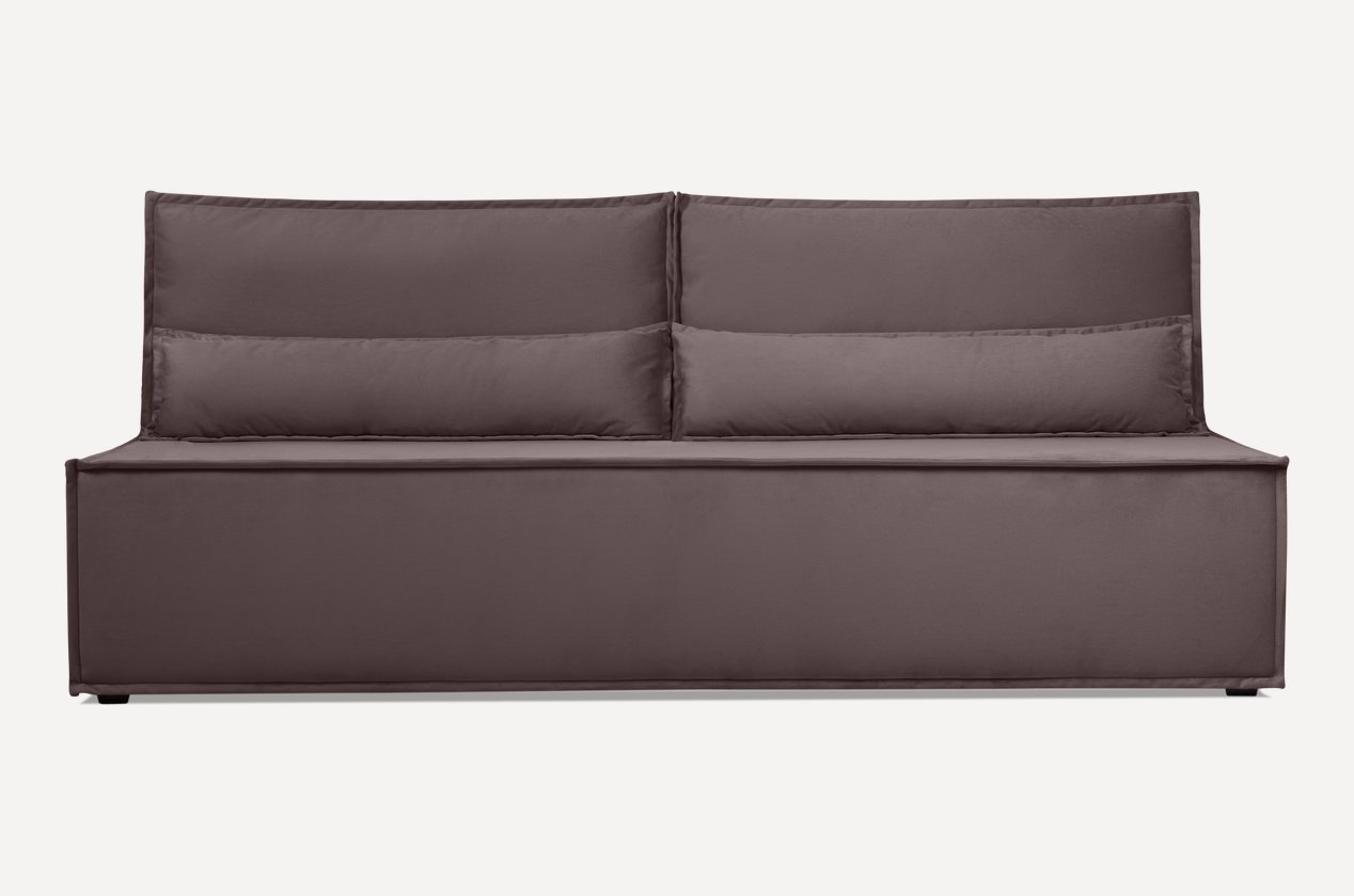 Изображение товара Диван раскладной Divan.ru Стаус 201x89x92 см велюр цвет коричневый