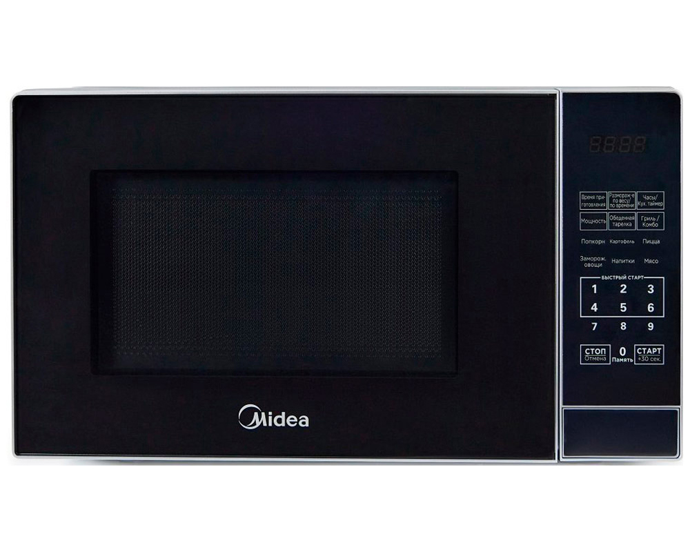 Изображение товара Микроволновая печь Midea EG720CR1-S 20 л черная компактная инструкция