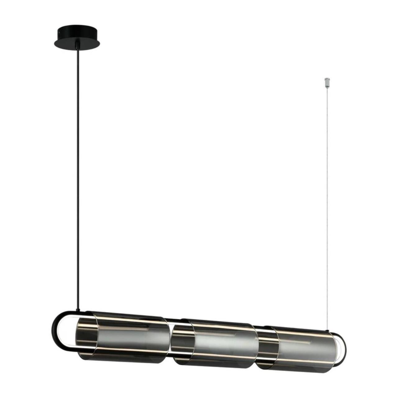 Изображение товара Светильник подвесной Velante 260-023-03 3 плафона в стиле лофт черный стекло Италия