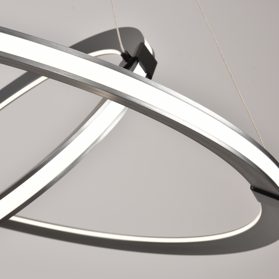 Изображение товара Люстра подвесная светодиодная Iledex Vision 38.57 м² регулировка белый свет серый черный