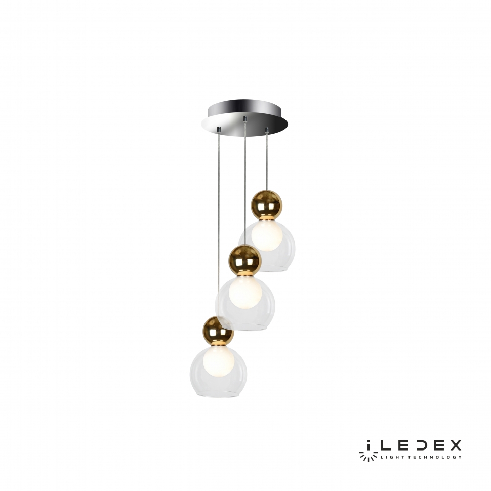 Изображение товара Люстра подвесная светодиодная iLedex Blossom C4476-3R GL теплый белый свет