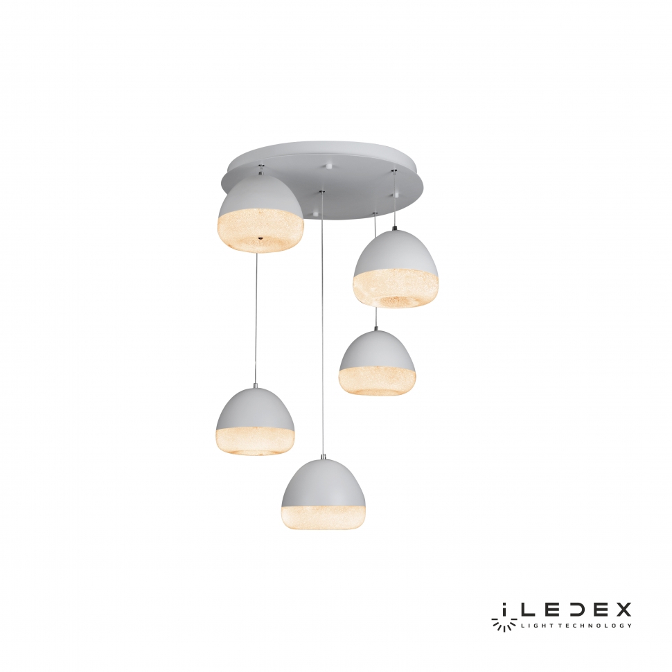 Изображение товара Подвесная светодиодная люстра Iledex Flake WLD8885-5Y белая