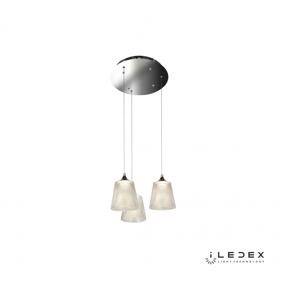 Изображение товара Подвесная светодиодная люстра Iledex Flora WD8007-3 с 3 плафонами и регулировкой направления