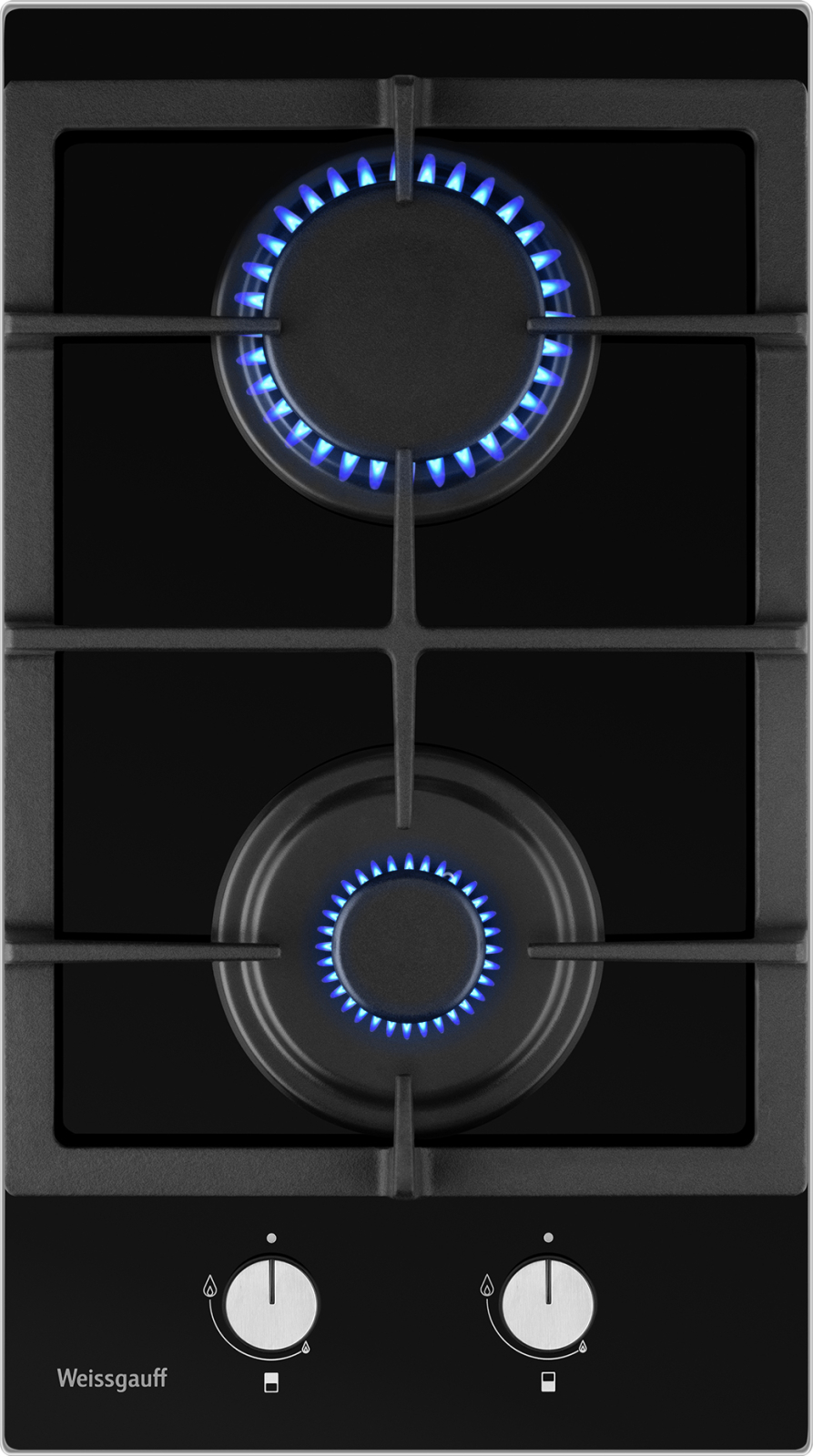 Изображение товара Газовая варочная панель Weissgauff HGG 320 BGL 2 конфорки черный стекло турция