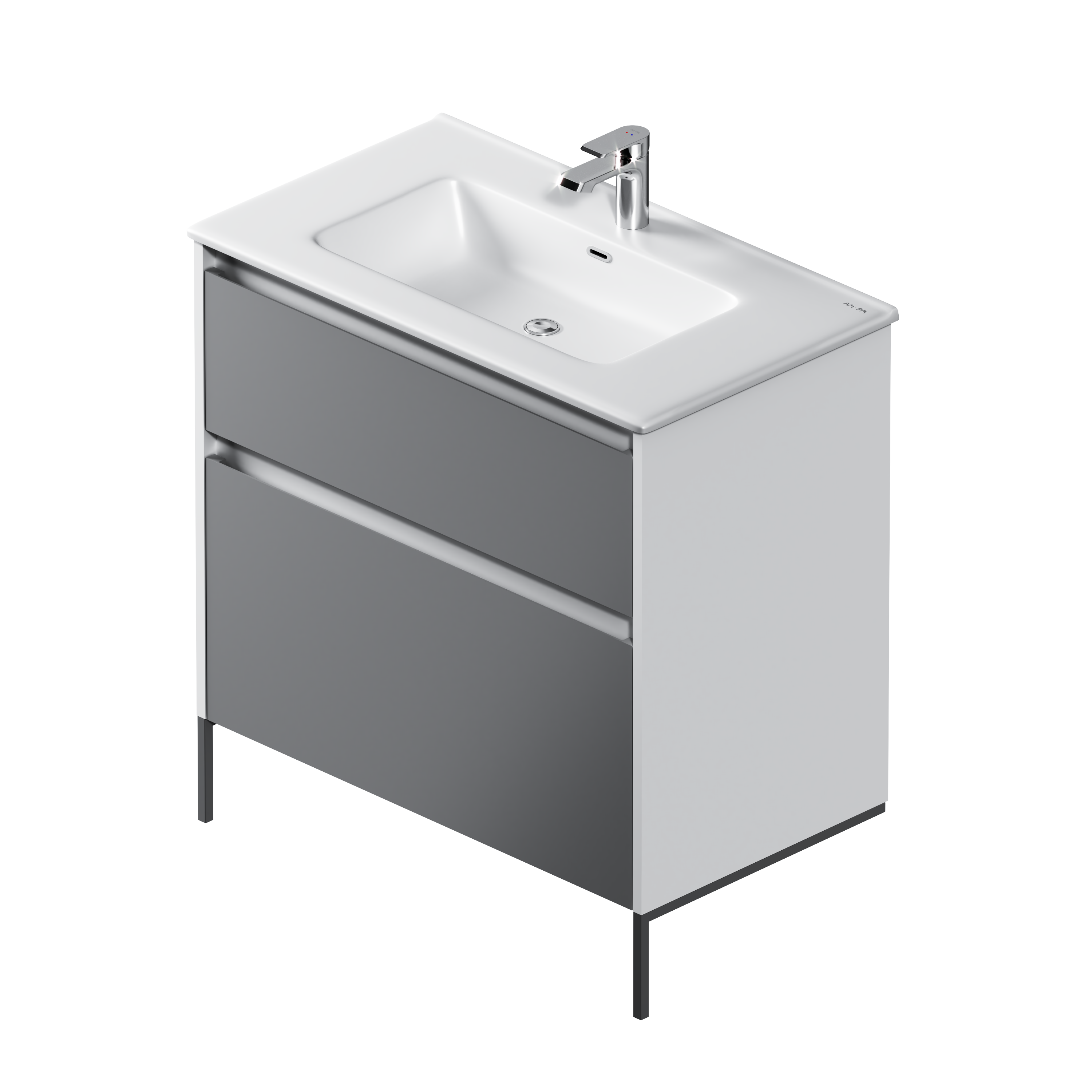 Изображение товара Тумба под раковину 80 см AM.PM Flash М9HFUX0802GM влагостойкая Россия