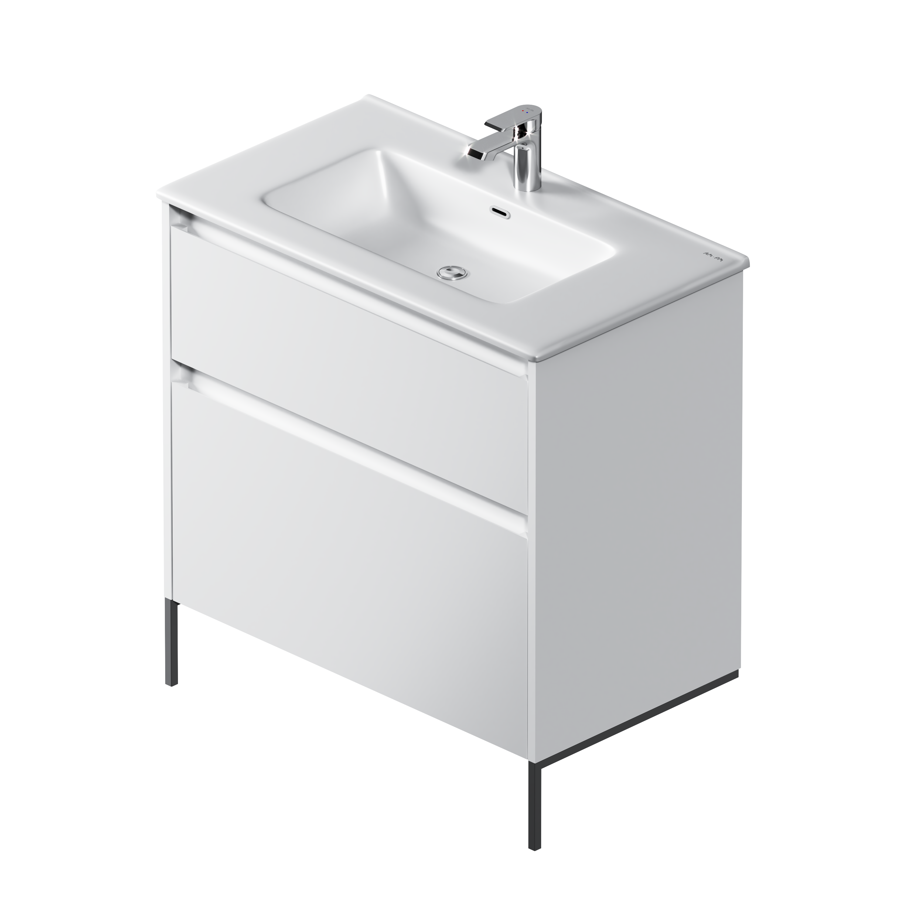 Изображение товара Тумба под раковину AM.PM Flash 80 см белая матовая влагостойкая