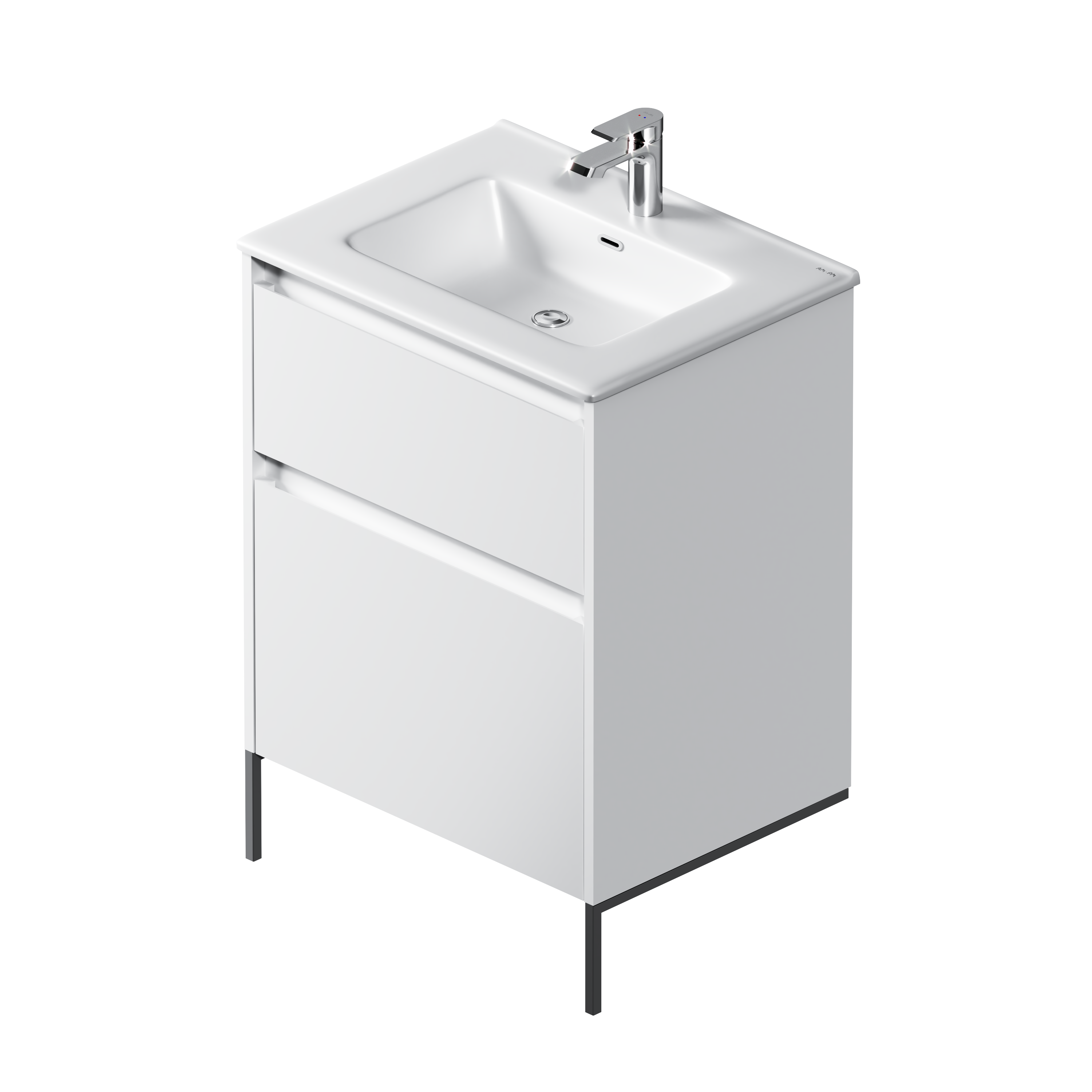 Изображение товара Тумба под раковину AM.PM Flash 60 см белый матовый влагостойкая ЛДСП