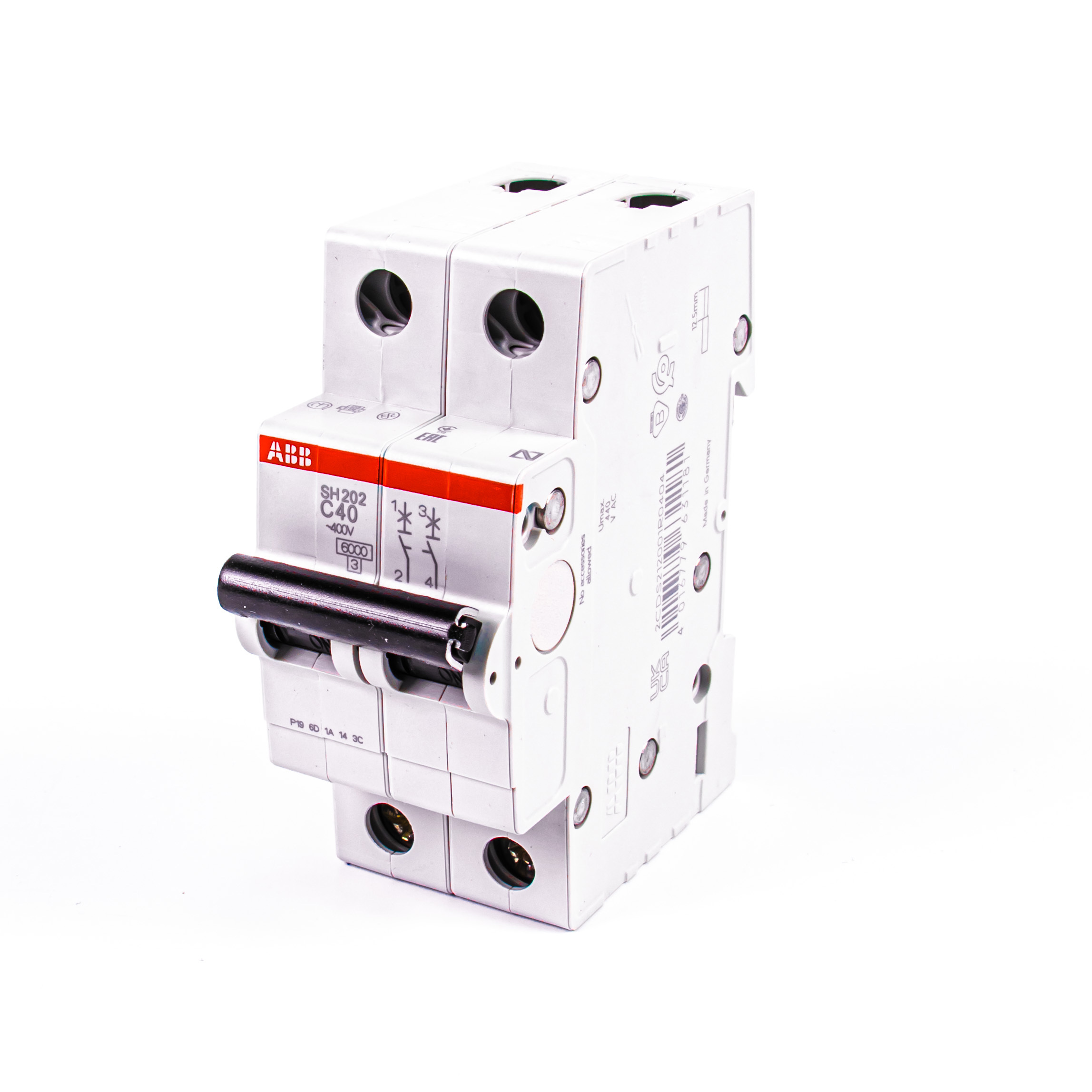 Изображение товара Автоматический выключатель ABB SH200 2P C40 А 6 кА Германия