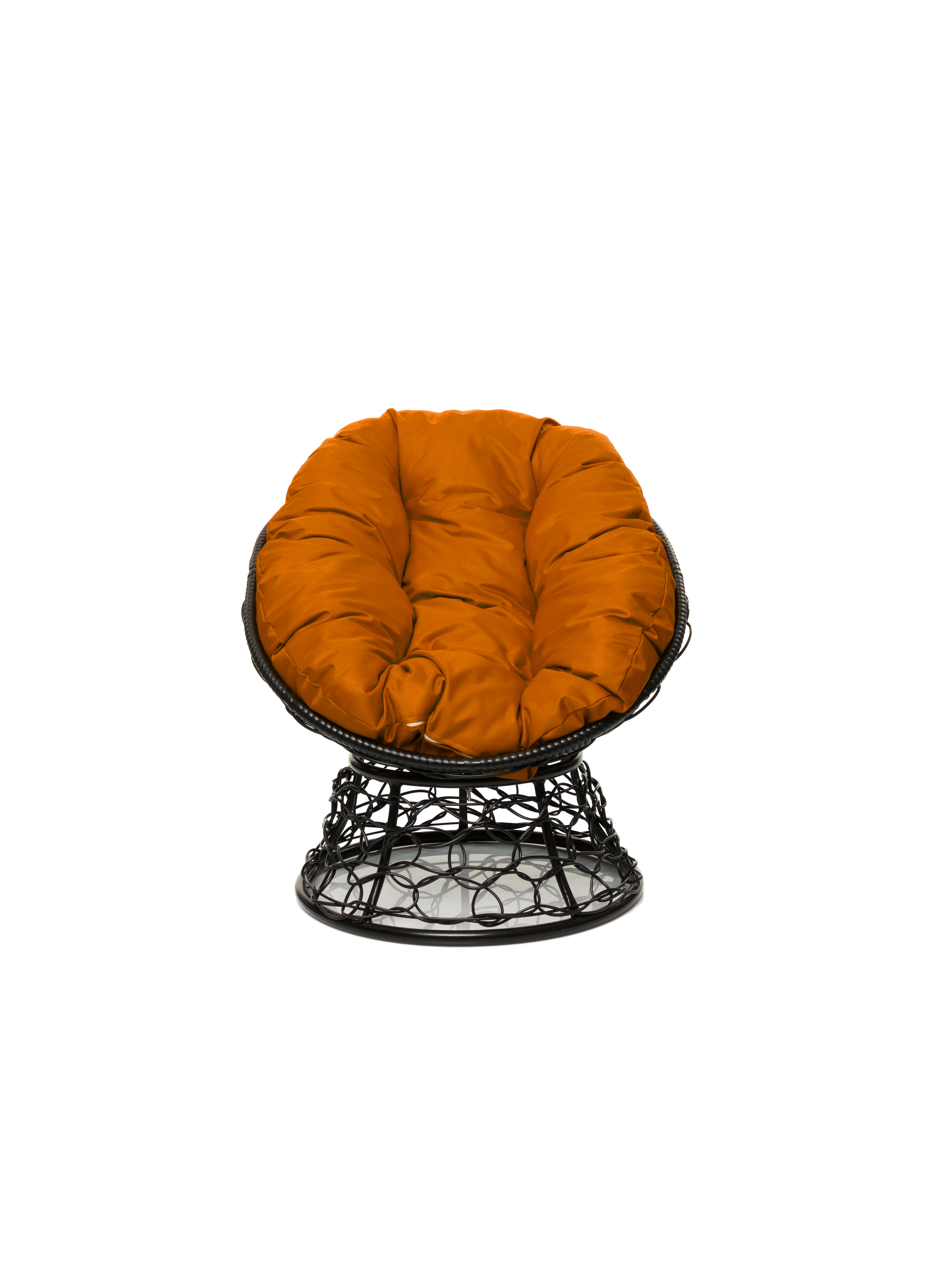 Изображение товара Кресло садовое М-group Пончик Черное искусственный ротанг компактное