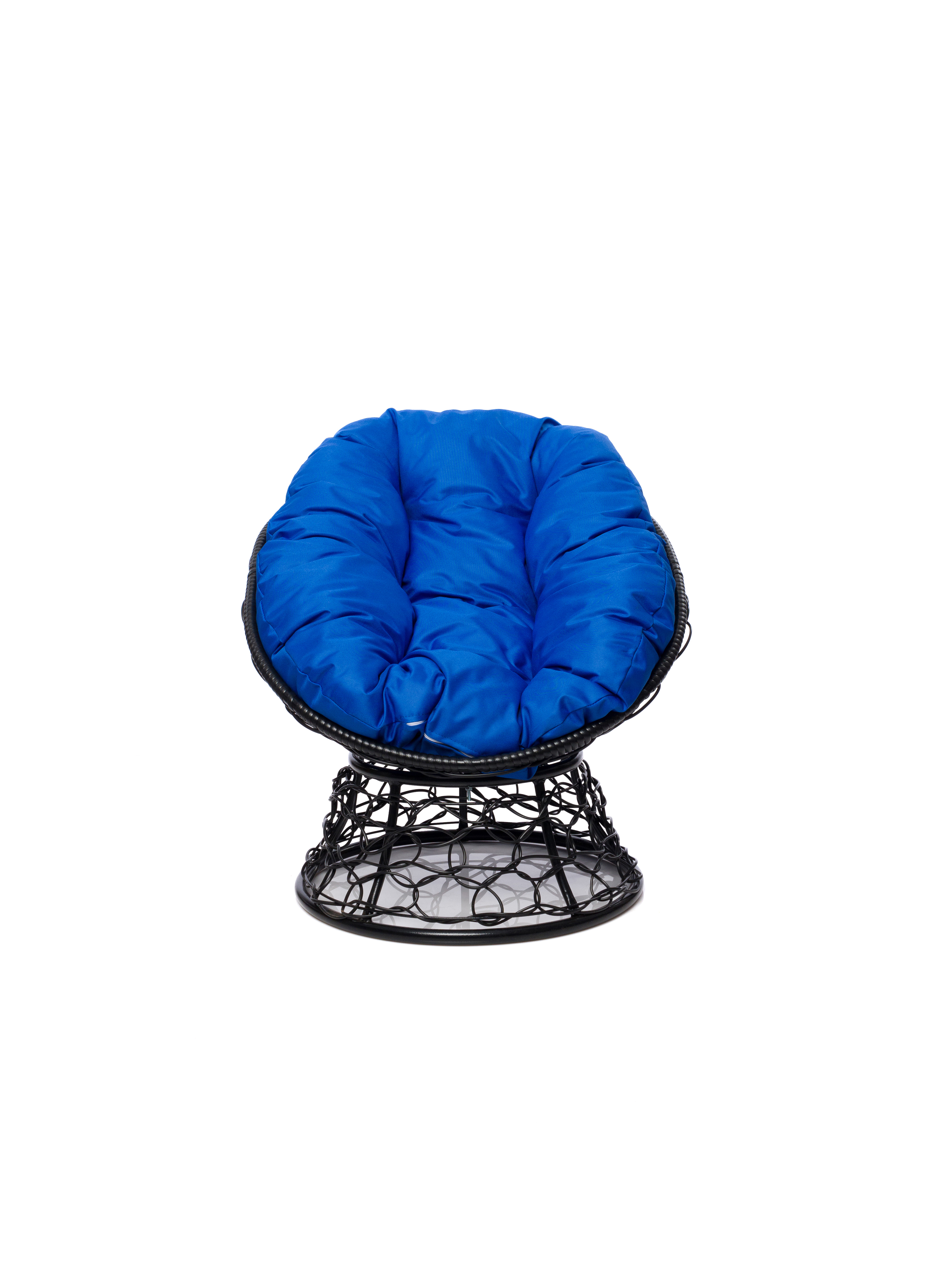 Изображение товара Кресло садовое М-group Пончик 61x40x55 см искусственный ротанг черное для дачи и сада