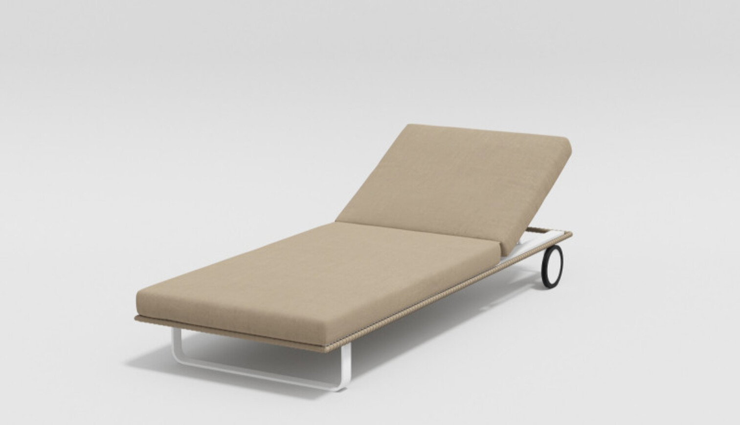 Изображение товара Шезлонг Gardenini 203 см алюминий и полиэстер, регулируемый, белый