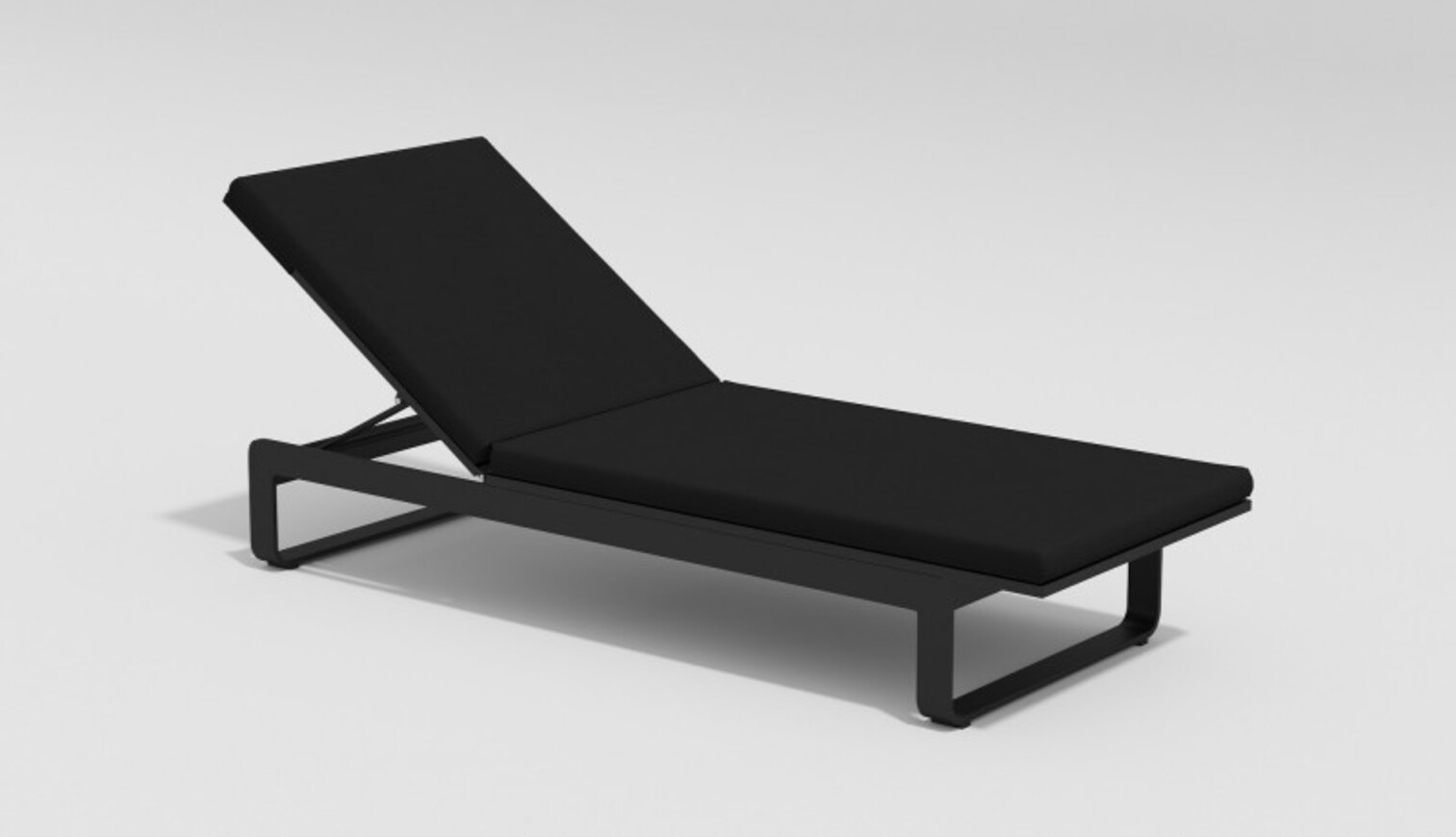 Изображение товара Шезлонг Gardenini 200 см х 70 см х 35 см алюминий/полиэстер черный