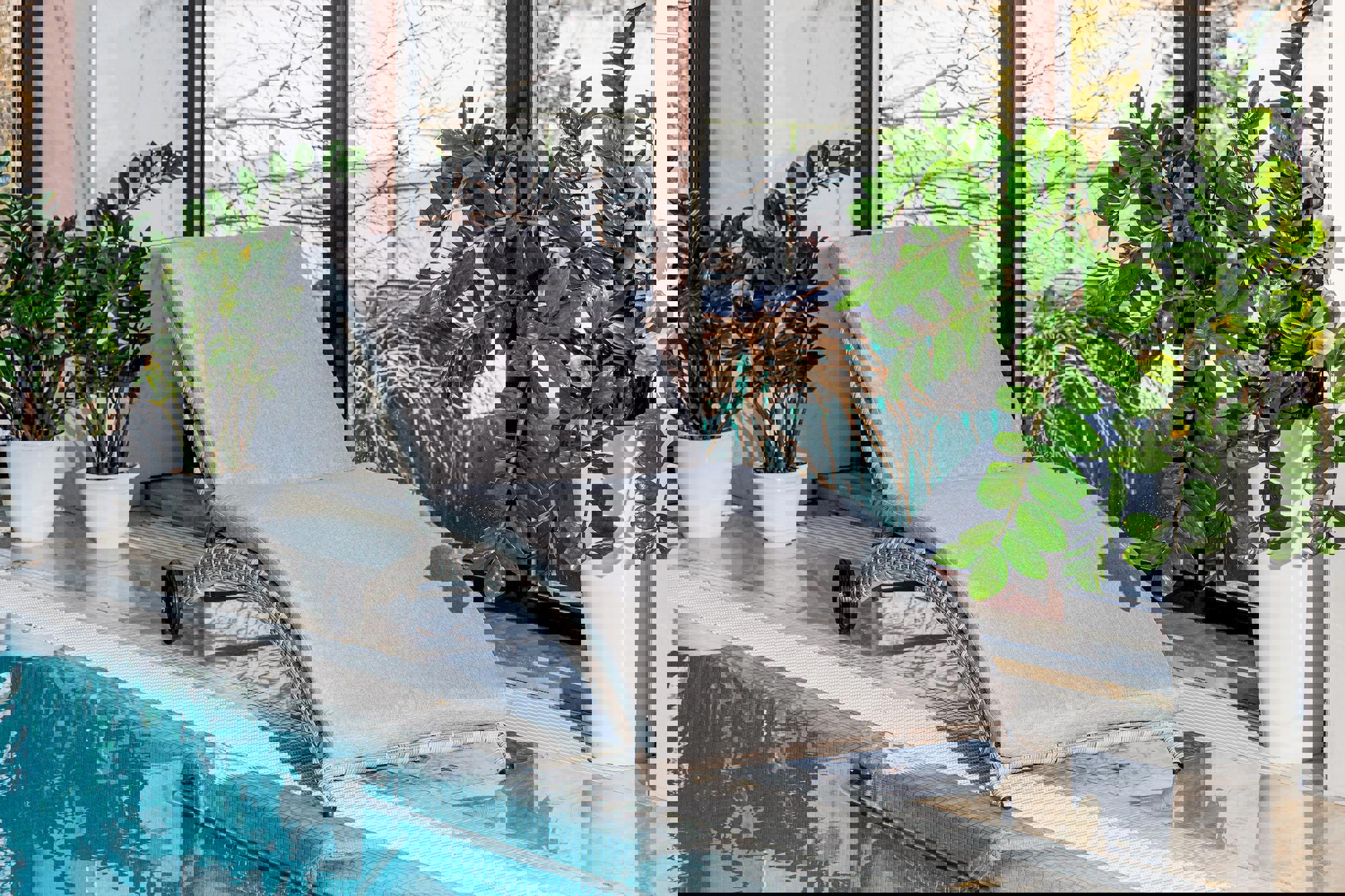 Изображение товара Шезлонг с подушкой ROYAL FAMILY AGATA 198х65х35 см бежевый