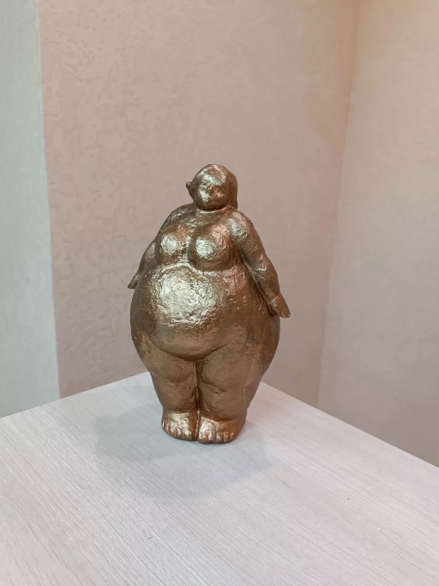 Изображение товара Статуэтки Масдек — две фигуры из гипса, коричневые, 27x19 см и 19x15 см