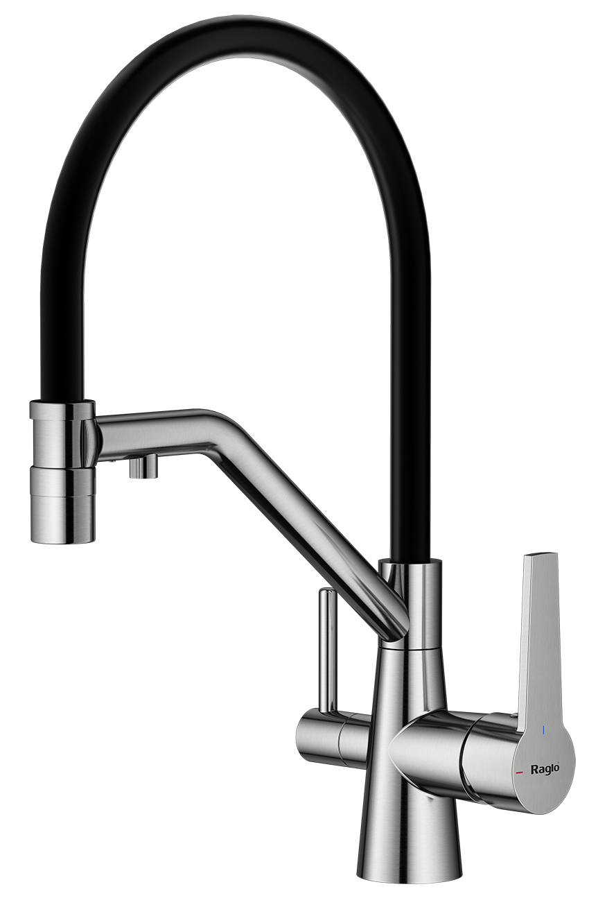 Изображение товара Смеситель для кухни Raglo R80 гибкий излив 19.5 см цвет сатин