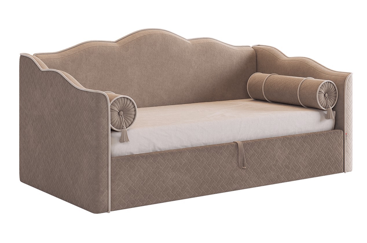 Изображение товара Кровать Mebelson Лея с подъемным механизмом 219x100x103.4 см ЛДСП цвет кремовый/латте