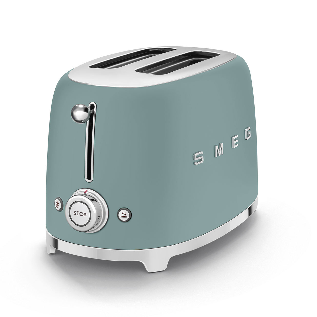 Изображение товара Стильный изумрудный тостер SMEG TSF01EGMEU с режимами и защитой