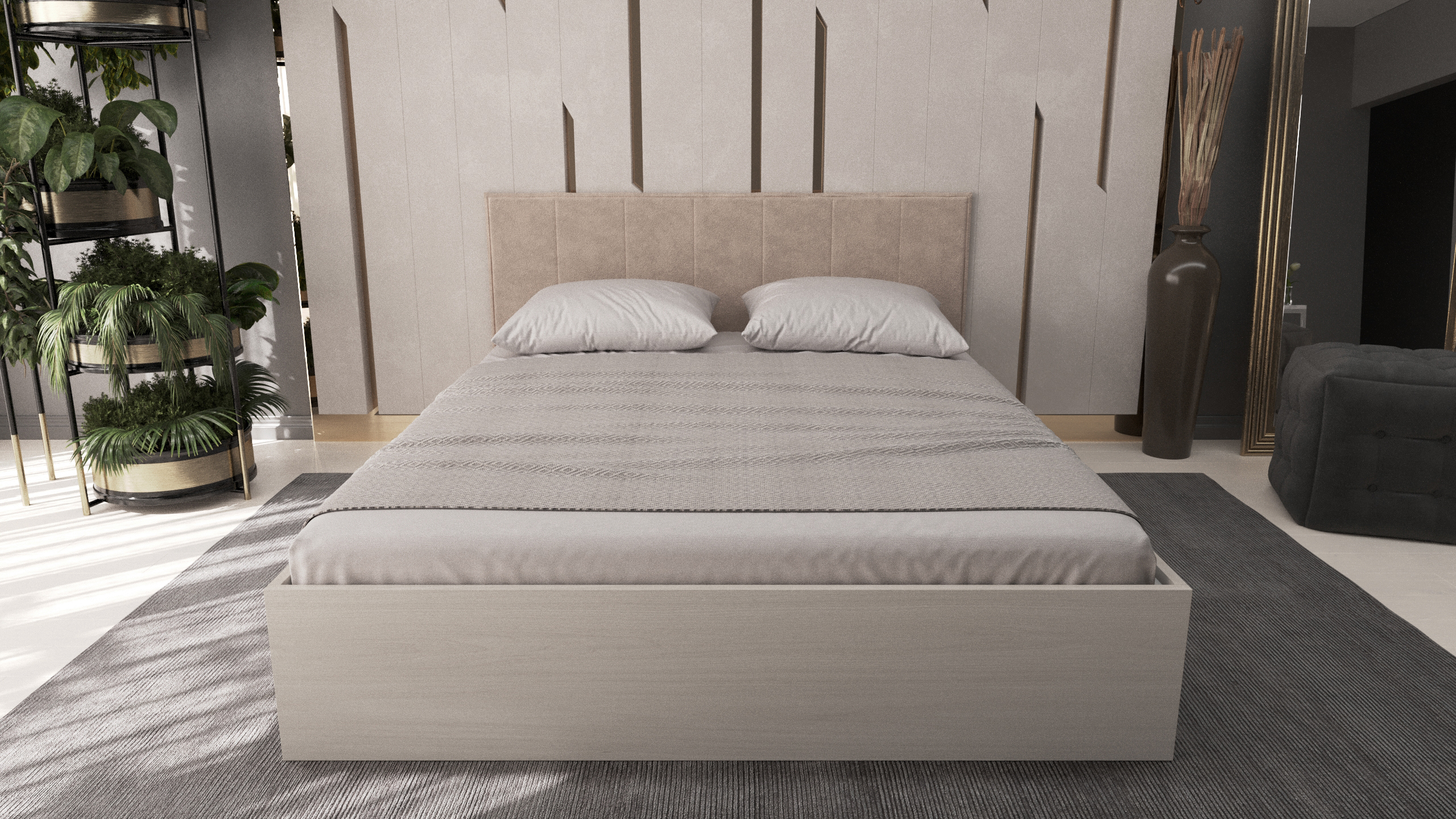 Изображение товара Кровать Ваш день Ева 148x92x205 см ЛДСП цвет бежевый