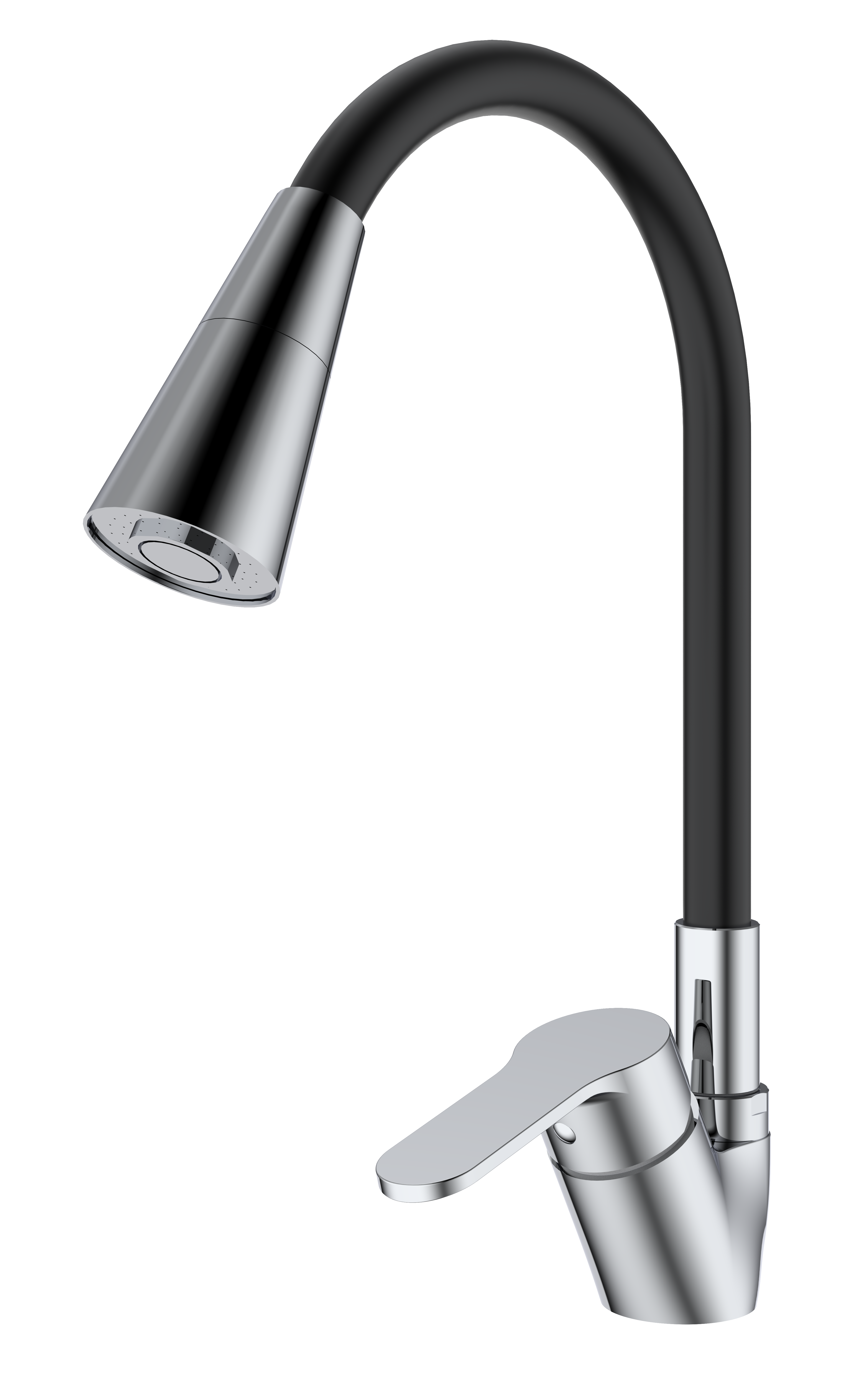 Изображение товара Смеситель для кухни S06 Splenka 20.8 см черный хром латунь настольный однорычажный