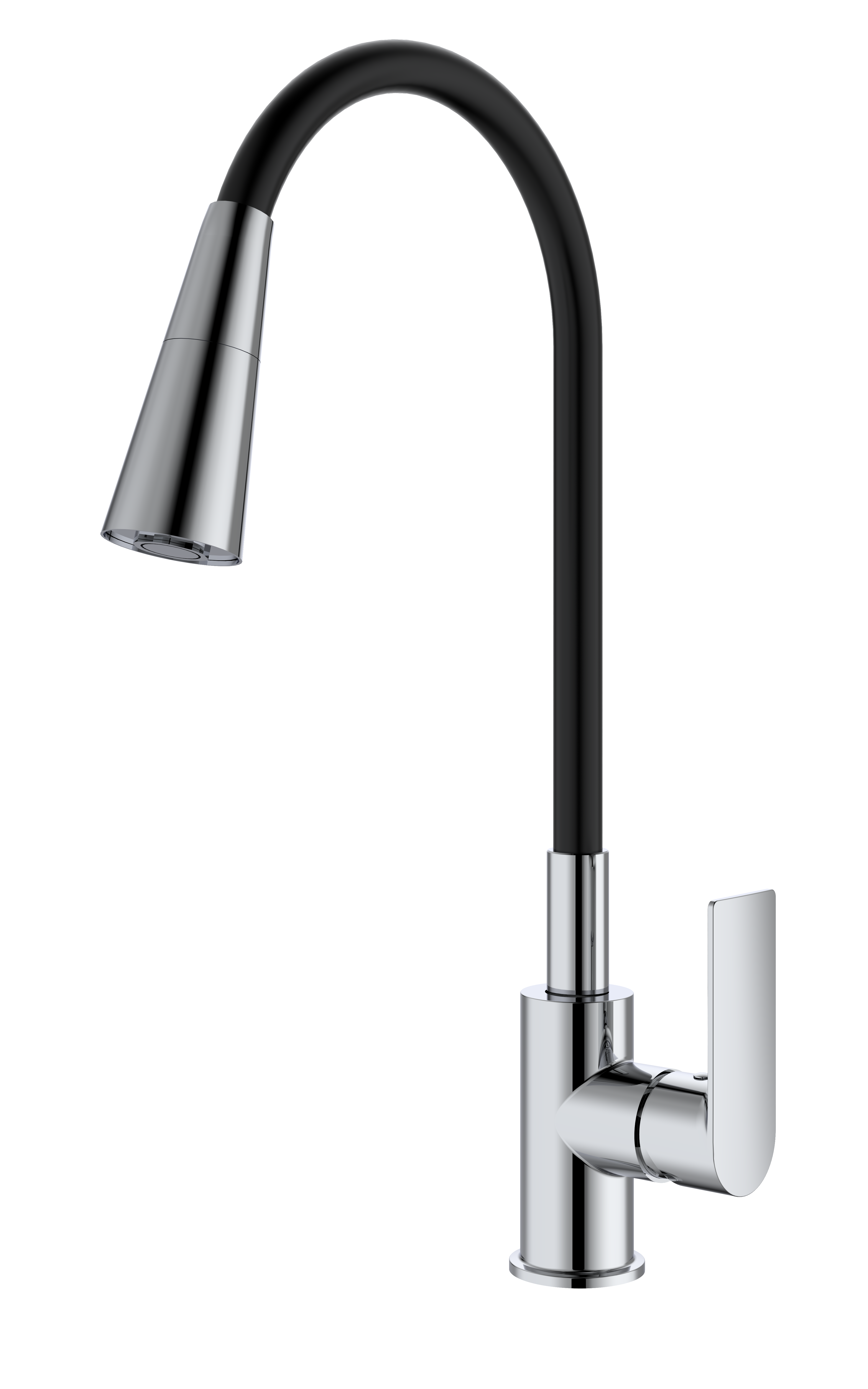 Изображение товара Смеситель для кухни S05 Splenka современный черный и хромированный